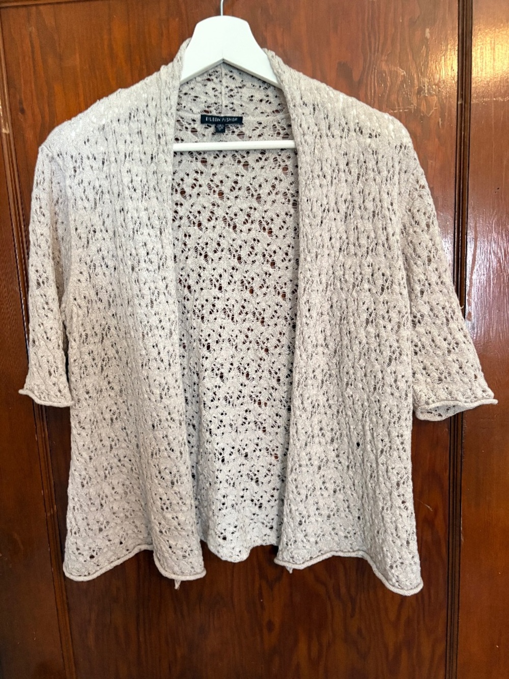 EILEEN FISHER CROCHET SHRUG